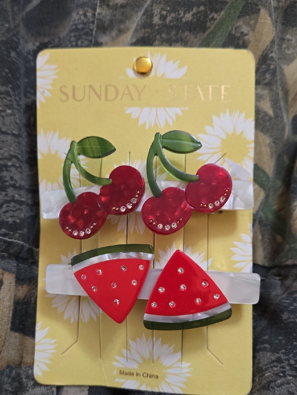 Red Cherry & Watermelon Hair Clips
